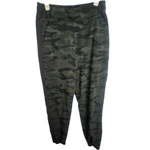 Athleta Womens Green Camo Brooklyn Textured Lined Joggers Size 2 Active Stretch